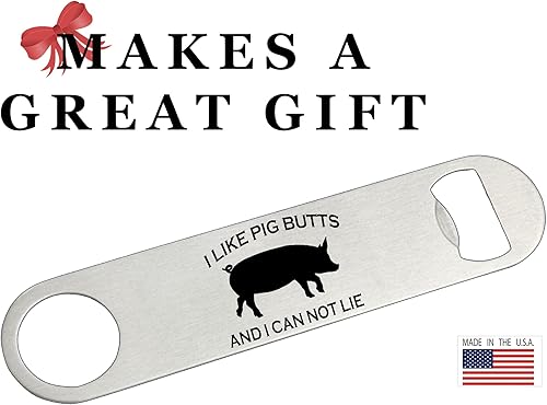 Miniatura 4 de Divertido abridor de botellas de barbacoa para barbacoa regalo resistente para hombres amigos bar cerveza beber broma I Like Pig Butts And I Can Not
