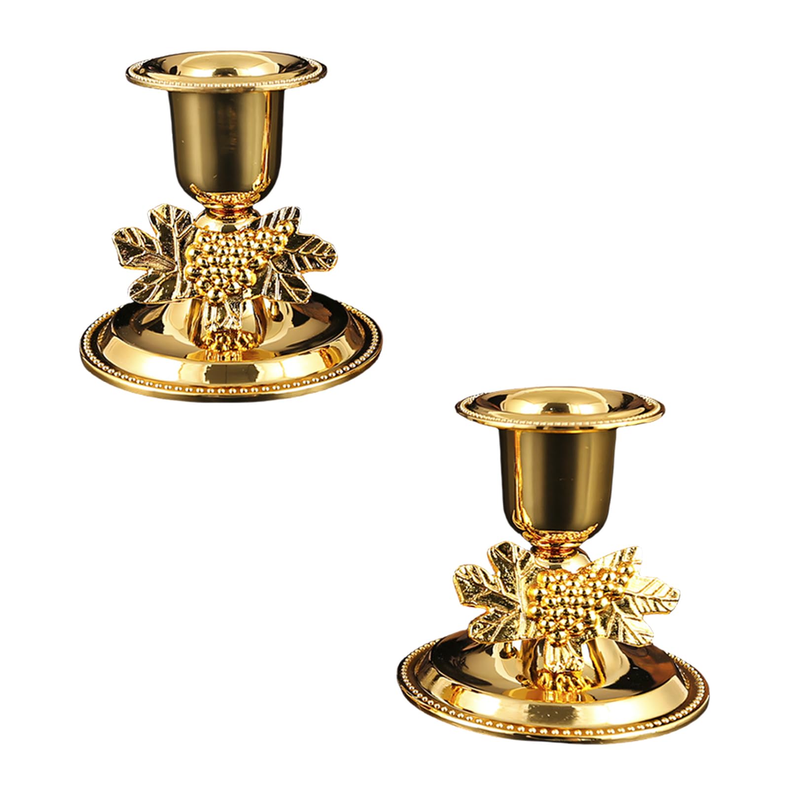 PANGBOER Of 2 Romantics Alloy Taper Hoders with Carving Detail Victorian European Styles Candlestick for Holiday Table Setting Party Centerpiece Candlestick