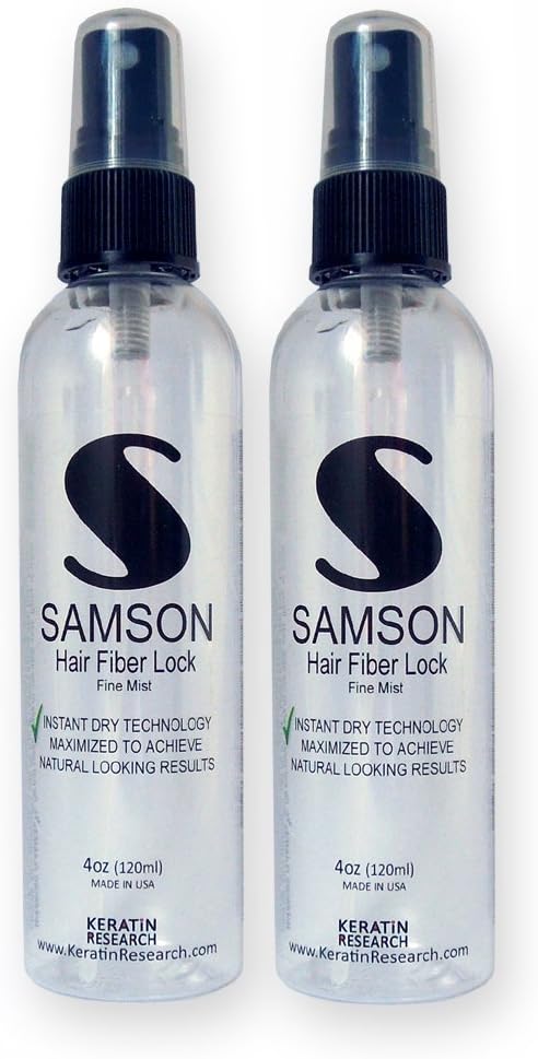 Hair spray for Men for Hair fibers Samson Hair fibers-locking Spray for Hair Building Fibers 2 Bottles