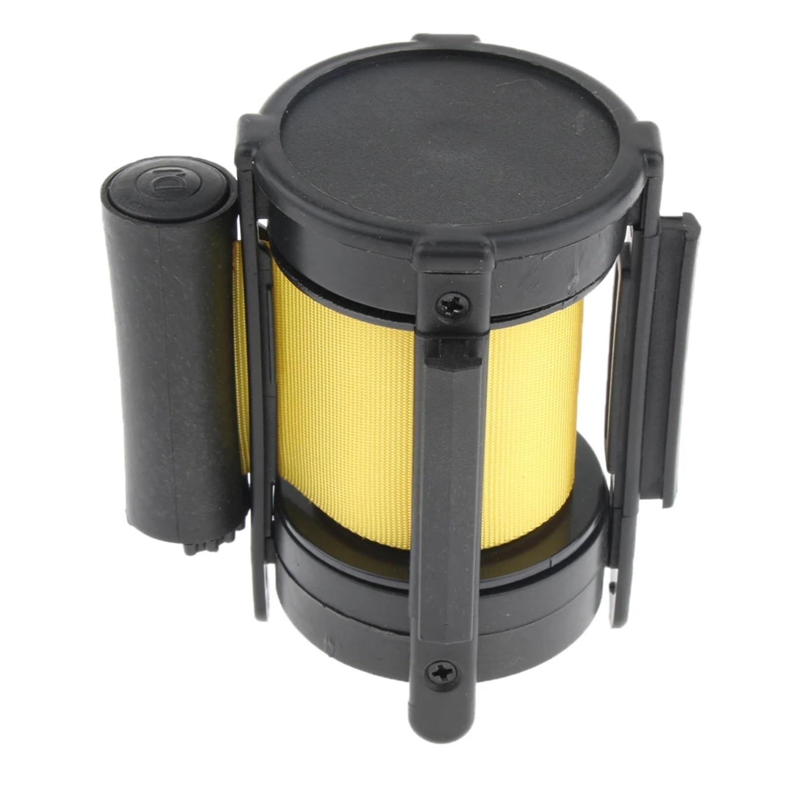 Cinta Balizamiento Montado En Pared Barrera de seguridad retráctil con cinturón 3 metros, barrera for control multitudes para Aeropuertos(Yellow)