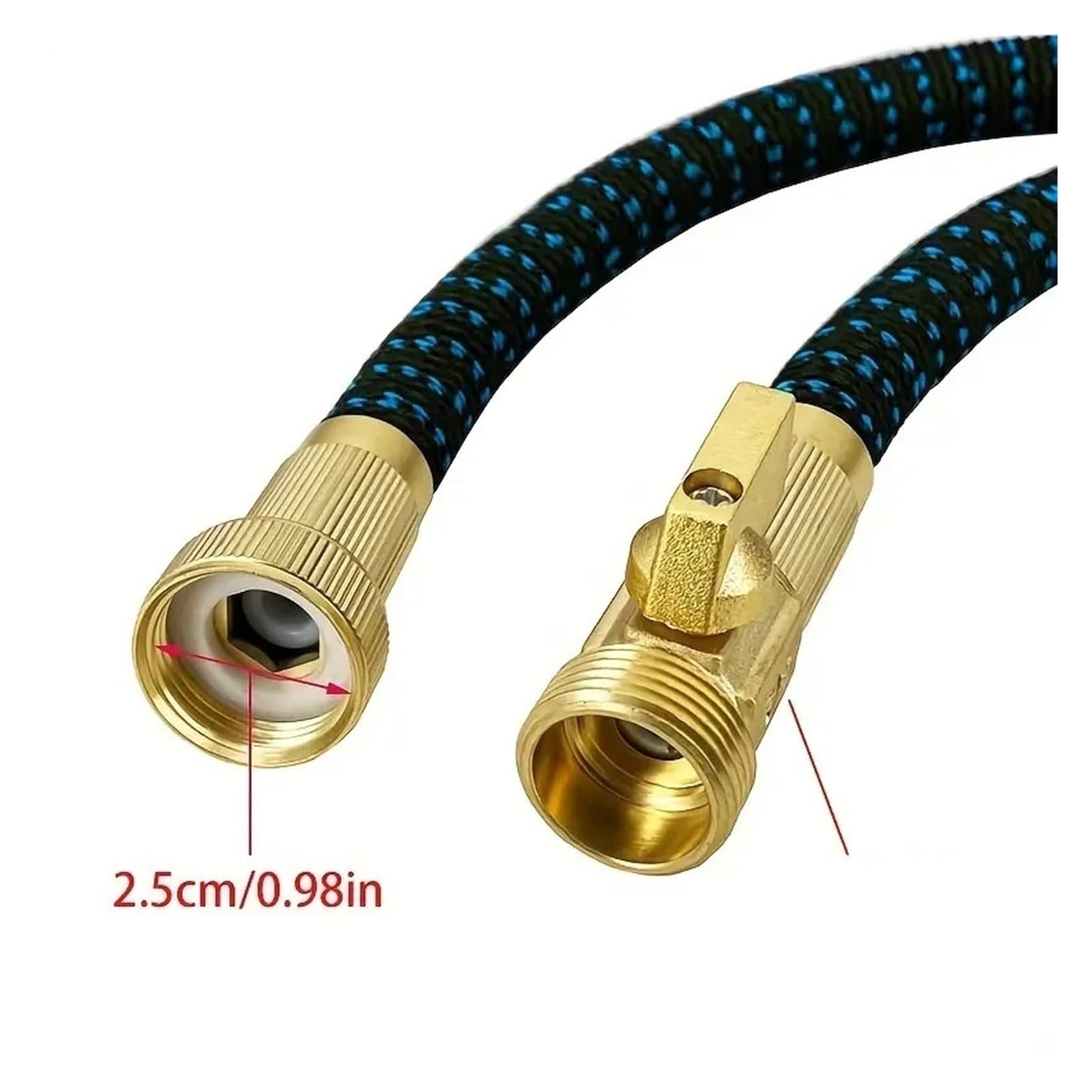 Manguera De Jardín Extensible for Riego Y Limpieza, 3/4", Conector(3/4'' 25ft)