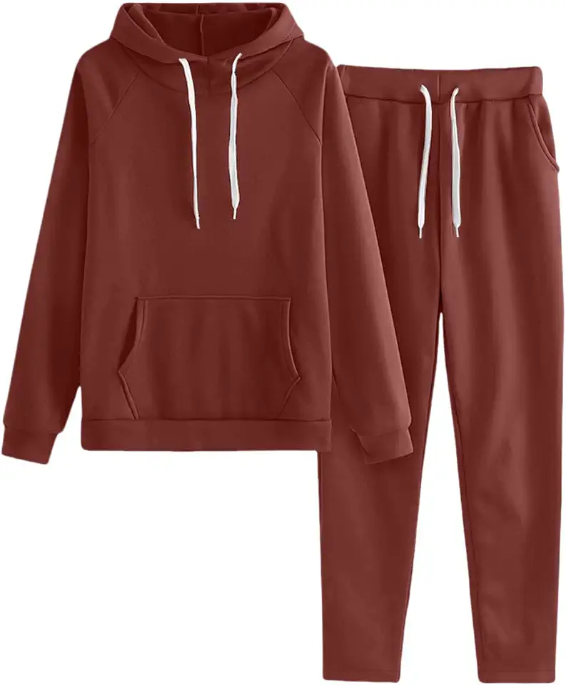 dyiozbga Womens 2 Piece Outfits Lounge Hoodie Sweatsuit Sets Oversized Sweatshirt Baggy Fall Comfy Sweatpants with Pockets