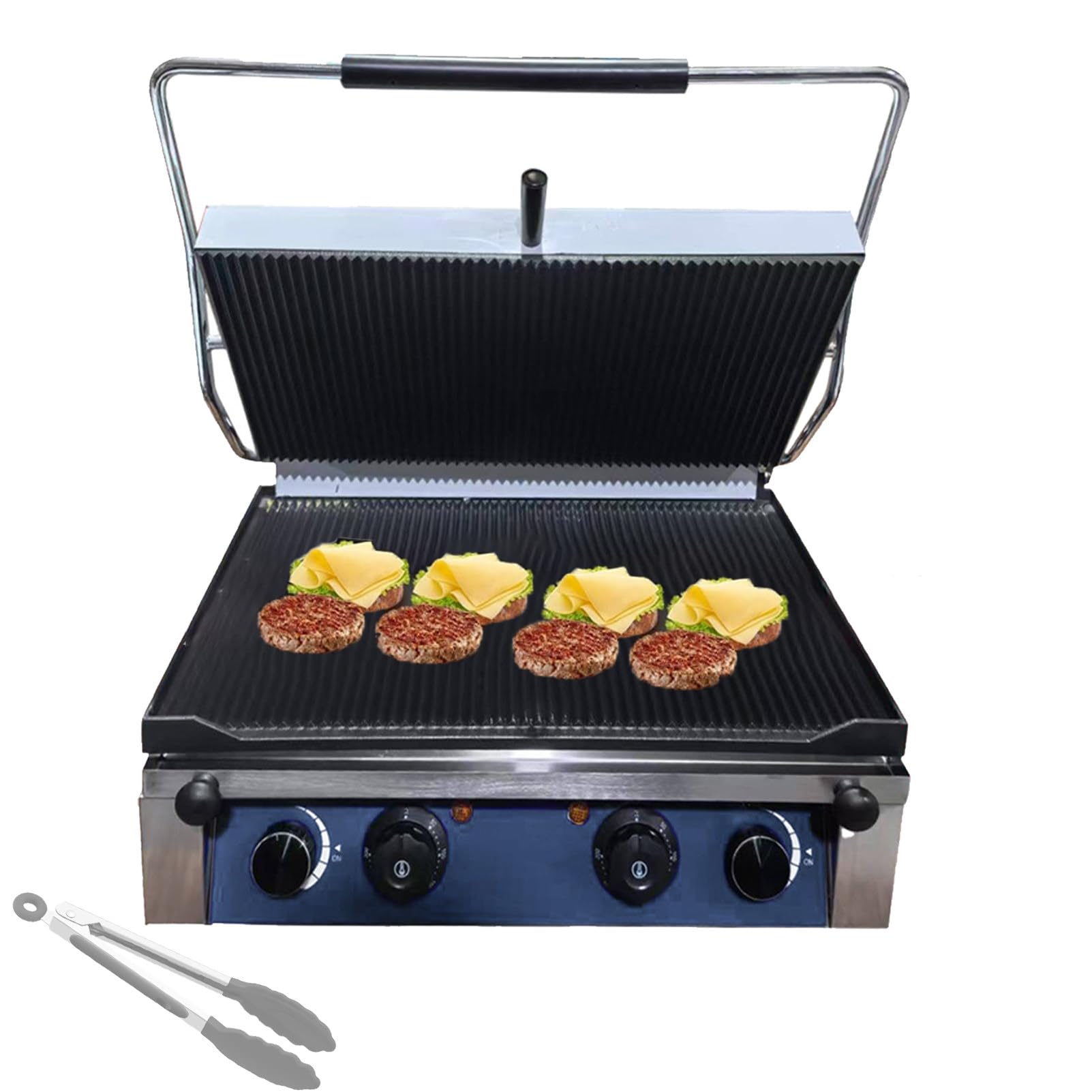 Profesjonalny Grill Do Kanapek, Elektryczny Opiekacz Do Kanapek Ze Stali Nierdzewnej O Mocy 3000 W,Do Grillowania Chleba, Kanapek, HamburgeróW, Kurczaka GasHeating