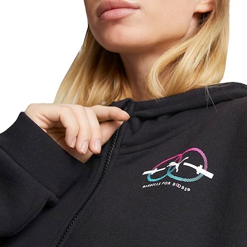 Miniatura 5 de PUMA Mujer B.F.B X Sudadera Con Capucha Entrenamiento Atlético Ropa Exterior Casual Cremallera Completa Absorbe La Humedad - Negro, Negro -