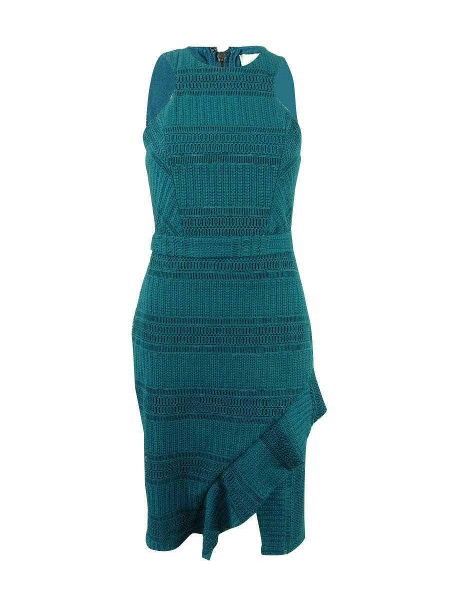 Adelyn RaeWomen's Geometric Lace Dress (S, Teal)