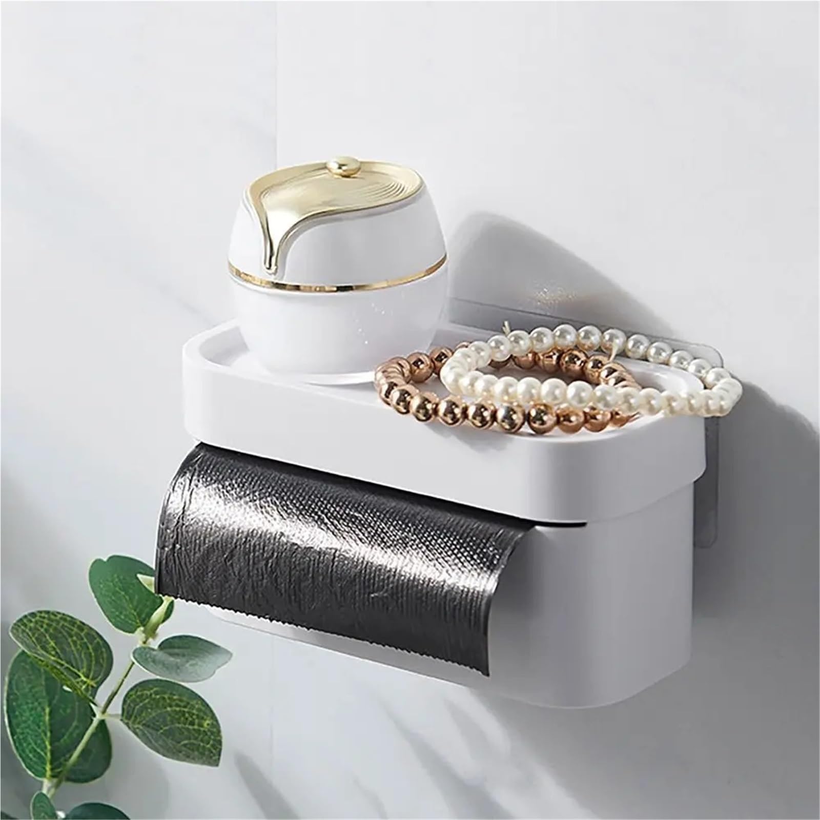 Dispensador de Bolsas Basura 3 uds., Soporte for Bolsa comestibles montado en la Pared, Caja Almacenamiento plástico, contenedor para Cocina y Baño