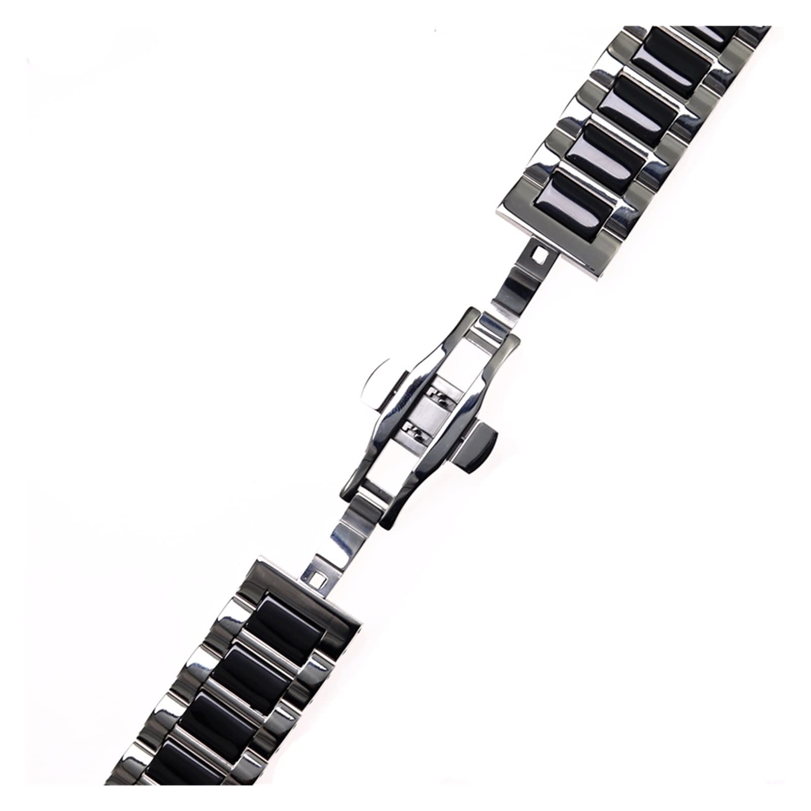 HMFang 12 14 16 18 18 22 mm Donne da uomo in ceramica ceramica cinturino morbido Riempimento liscio Multi-Design Watchband Acciaio inossidabile Bracciali comuni