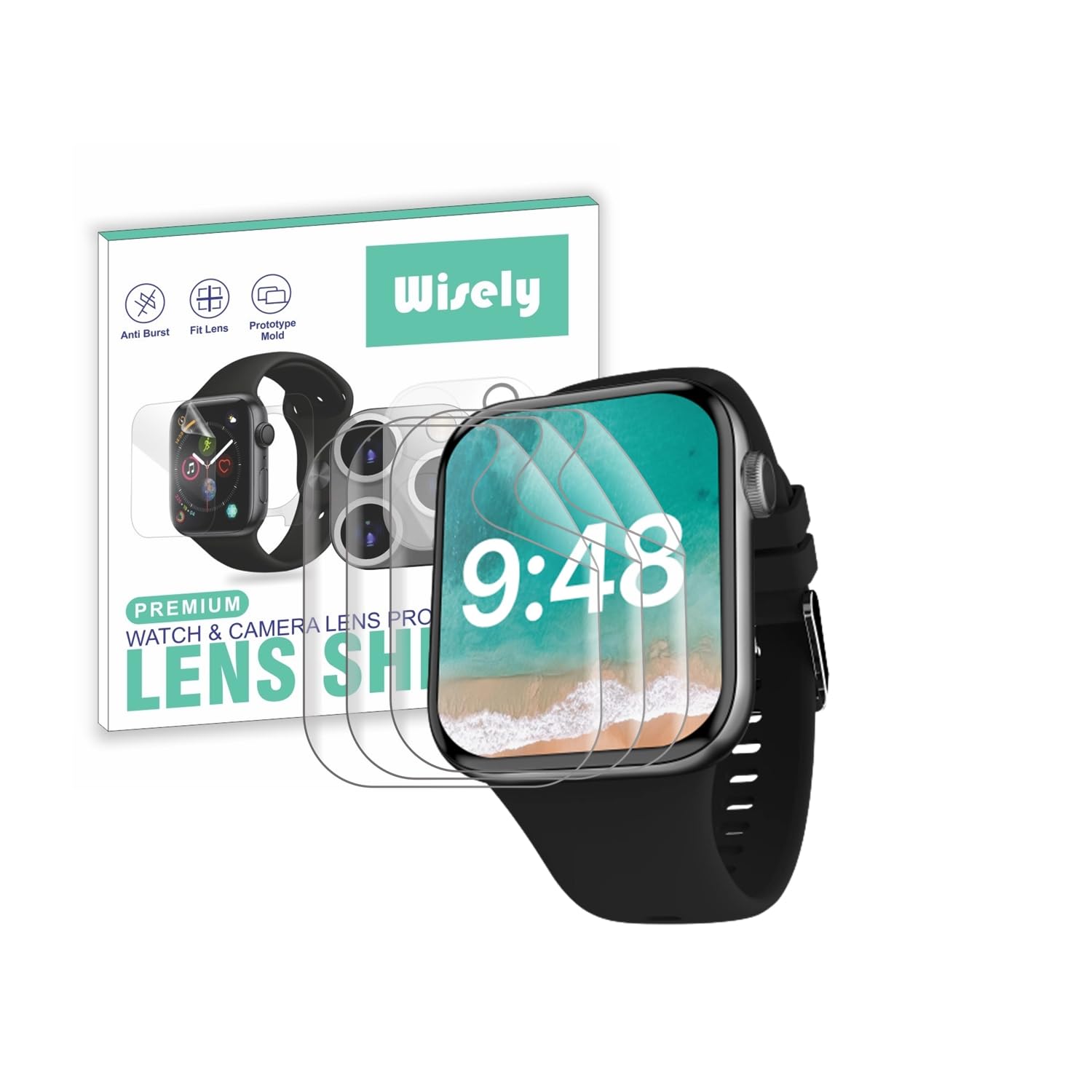 Wisely |3pcs| Screen Guard Protector For Crossbeats Hustl Smartwatch |2.01"| Bubble Free, Easy installation kit, HD Clear, Full Cover (B0CBN9D2TB) Amazon Price History, Amazon Price Tracker
