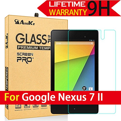 Nexus 7 2nd Glass Screen Protector,(Asus 2013 Version) AnoKe(0.3mm 9H ) Tempered Film Shield For Google Nexus 7 II 2nd Generation
