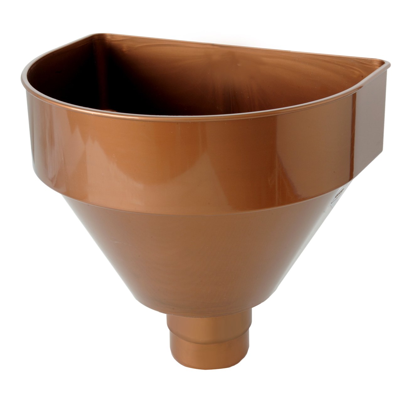 Classeur tropicale rond cuivré 80mm First Plast rct080r-y pour gouttière de toit