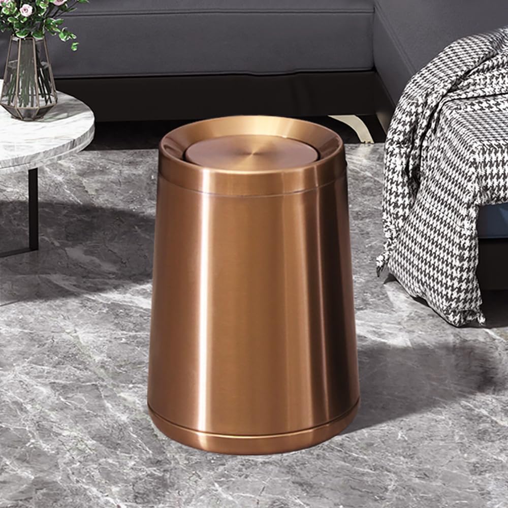 2,6 gallonen, der wackelnde müllbehälter, der wachsende metallcontainer, das bad, die küche, der wohnzimmer und das schlafzimmer (Roségold)