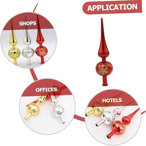 Miniatura 6 de BESTOYARD Decoración retro para árbol de Navidad, decoración retro con purpurina puntiaguda para árbol de Navidad, forma de estrella, suministros de