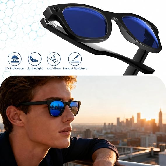 Replacement Polarized Lenses Compatible with Ray-Ban Meta Wayfarer