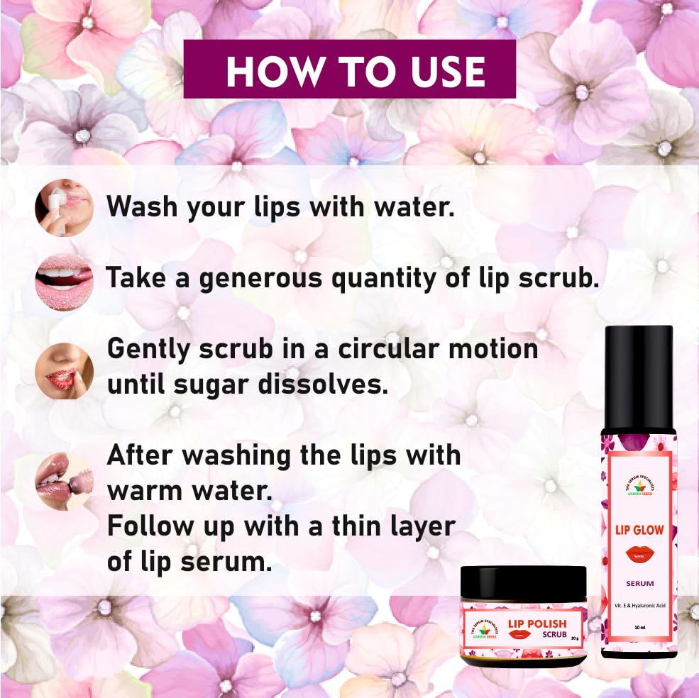 Image of Lip Glow Serum (10ml) and Lip Polish Scrub (20gm) Combo - Reveal Your Perfect Pout (Pack of 2)