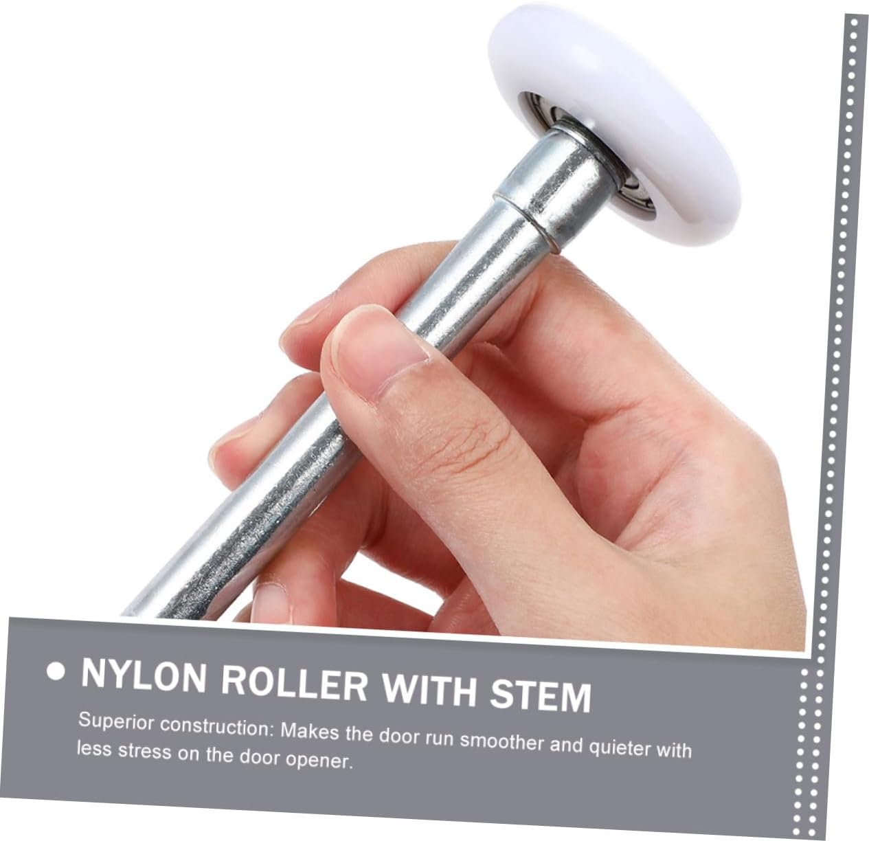 8pcs Nylon Garage Door Rollers Precision Bearing Stem Quiet Operation Reinforced Rollers for Smooth Garage Door Performance