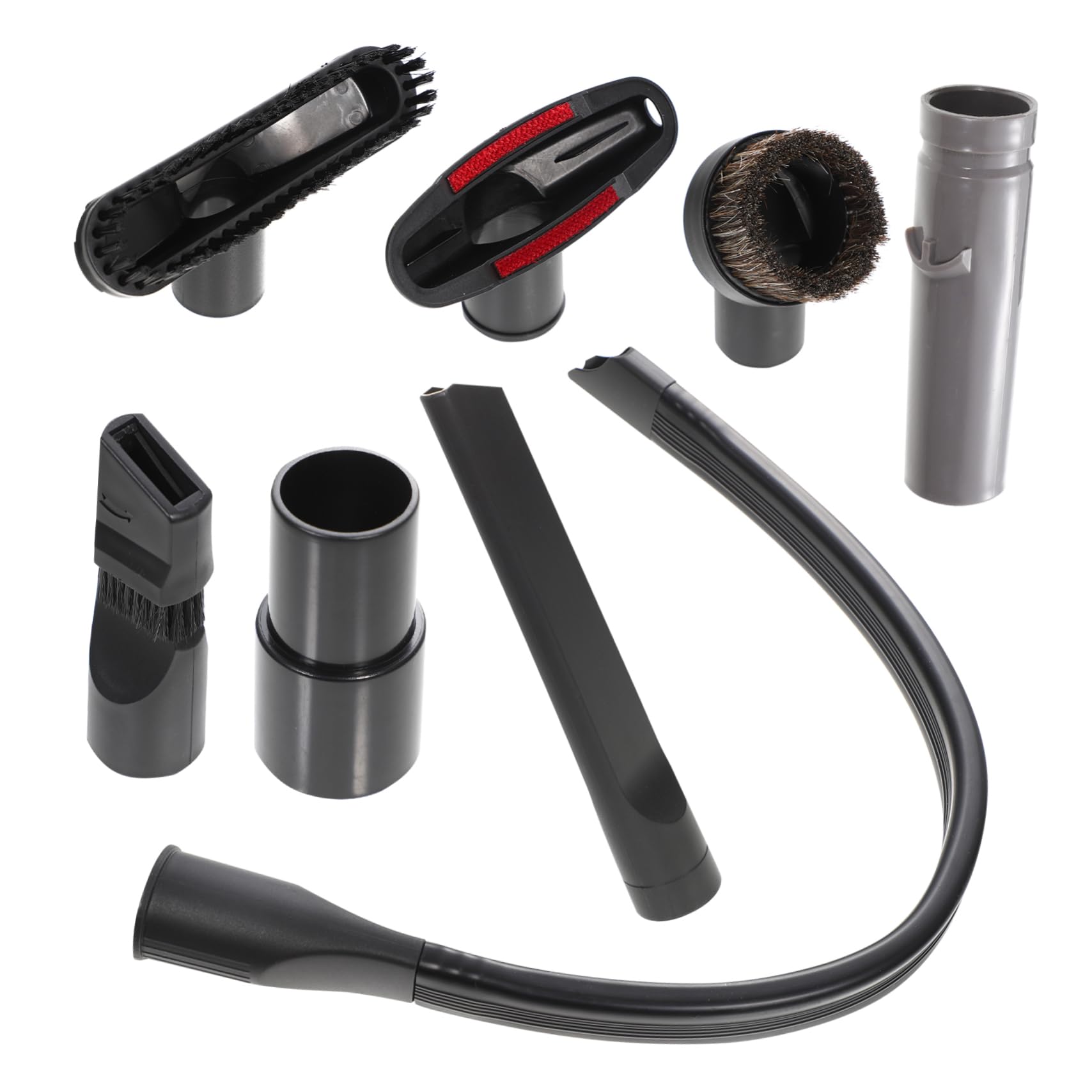 Buse plat aspirateur VALICLUD et brosse ronde pour le nettoyage des zones d'accès difficiles