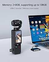 Vista 7 de W & O Cámara de vlogging con lente giratoria de 180°, cámara de cuerpo de bolsillo con grabación de audio y video, batería de 7 horas, cámaras POV