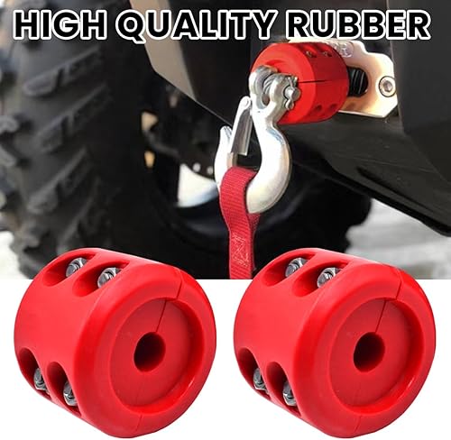 Miniatura 5 de Bittwee Tapón de goma para cabrestante de automóvil para ATV UTV, línea de tapón de gancho para cuerda sintética, amortiguador de golpes con