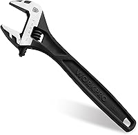 Vista 10 de WORKPRO - Llave ajustable de 6 pulgadas de alta resistencia con escala imperial y métrica, llave premium de acero Cr-V, cromada