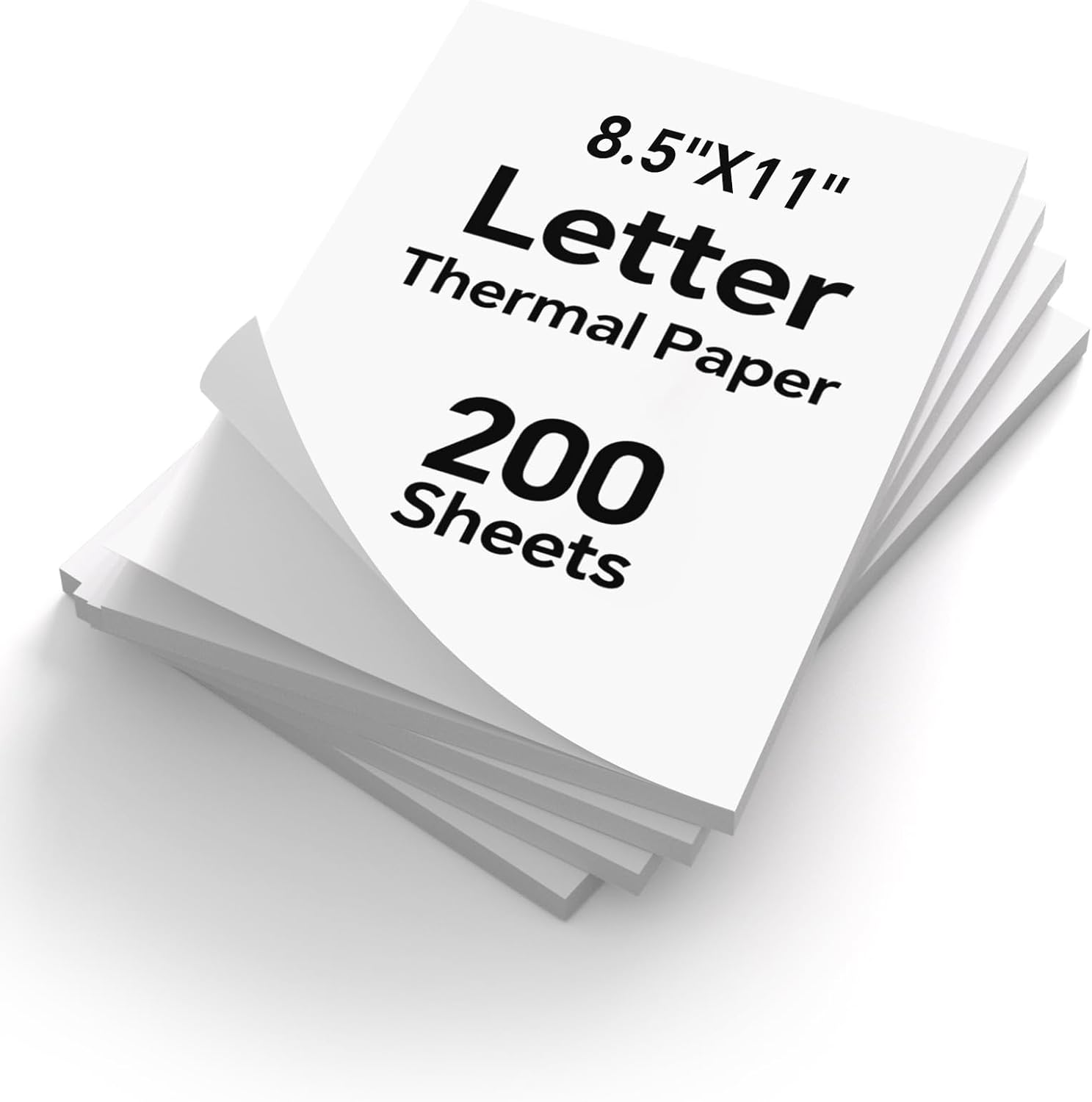 Thermal Paper 8.5 x 11 200 Sheets US Letter Thermal Printer Paper Compatible with M08F/A40/ Thermal Portable Printer MT610 MT888 Continuous Folding Printing Paper for Most Portable Printers