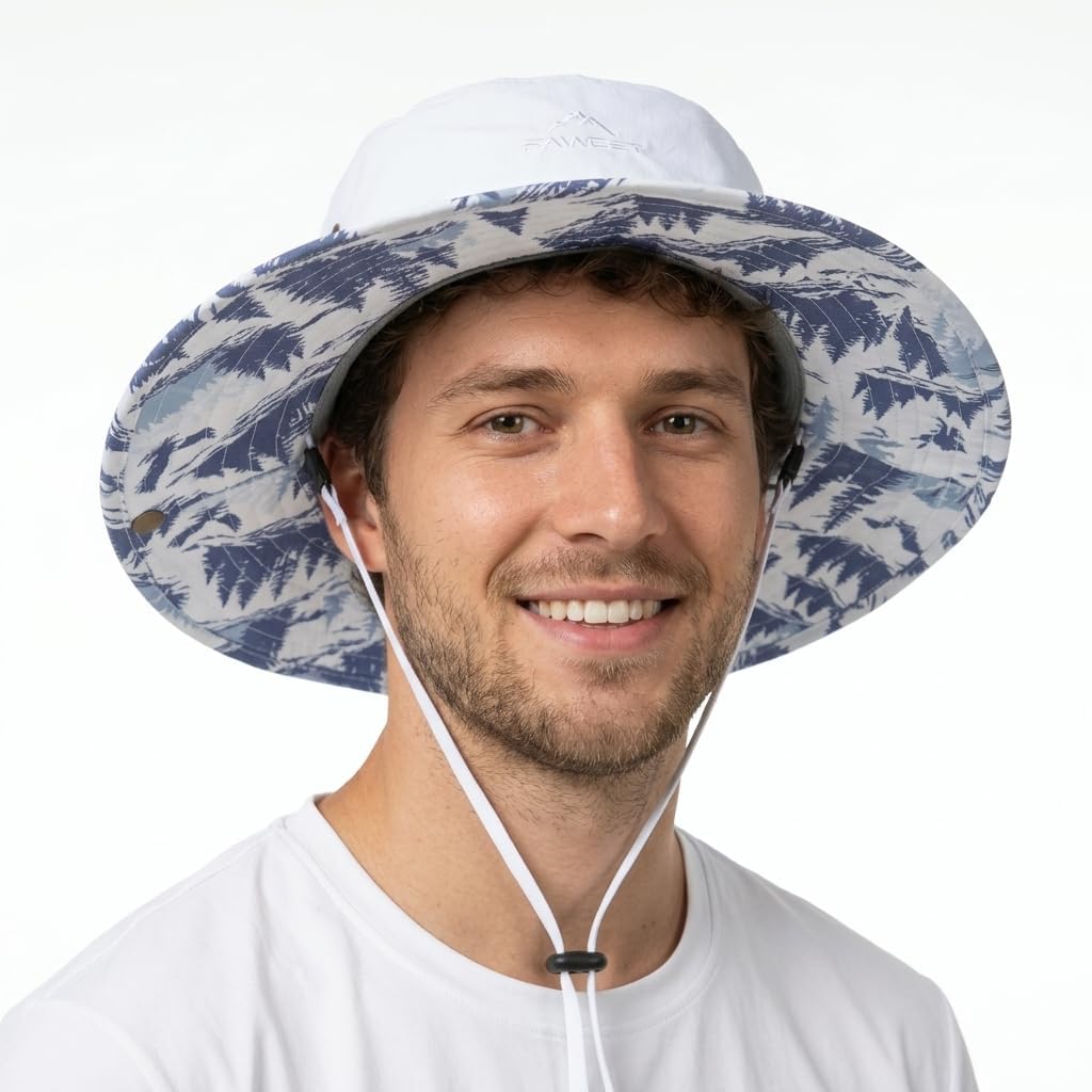 Waterproof UPF 80+ Oversized Bucket Hat for Men with Big Heads