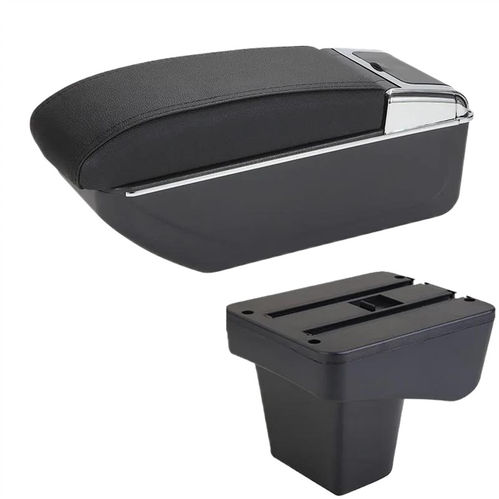 DYDGUTUFB For Suzuki For Vitara Car Armrest Box Central Content Storage Box Modification Interior Accessories (D2 Black line No USB)