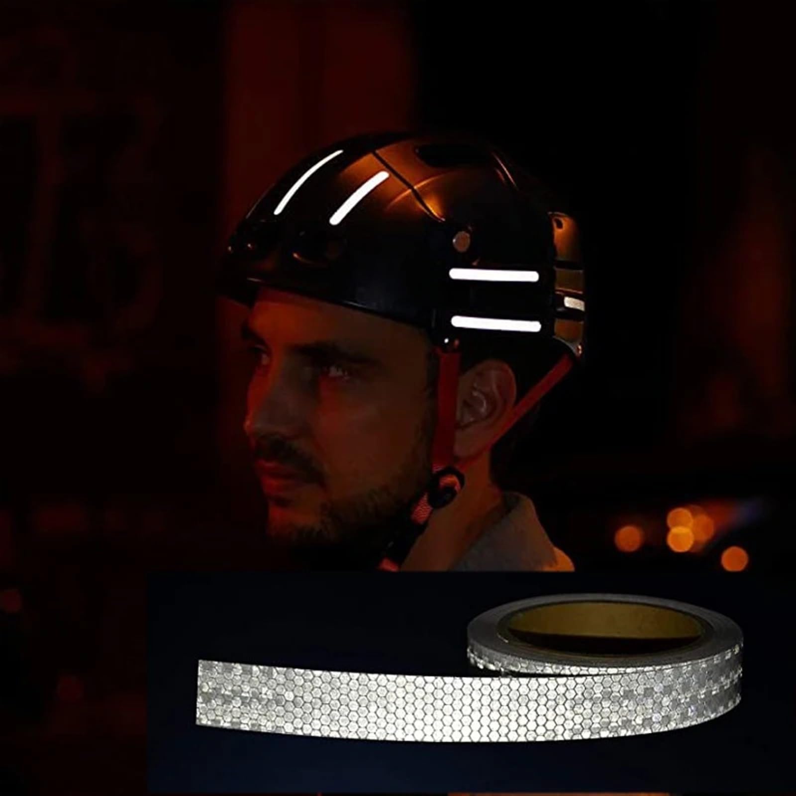 5cm*100/300/500/1000cm Reflective Stickers Warning Conspicuity Tape Film Strip Bicycle Accessories