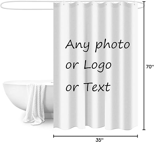 Miniatura 7 de LEECUM Cortina de ducha personalizada con foto impresa de cualquiera de tus diseños, decoración personalizada de baño, impermeable, cortinas de baño