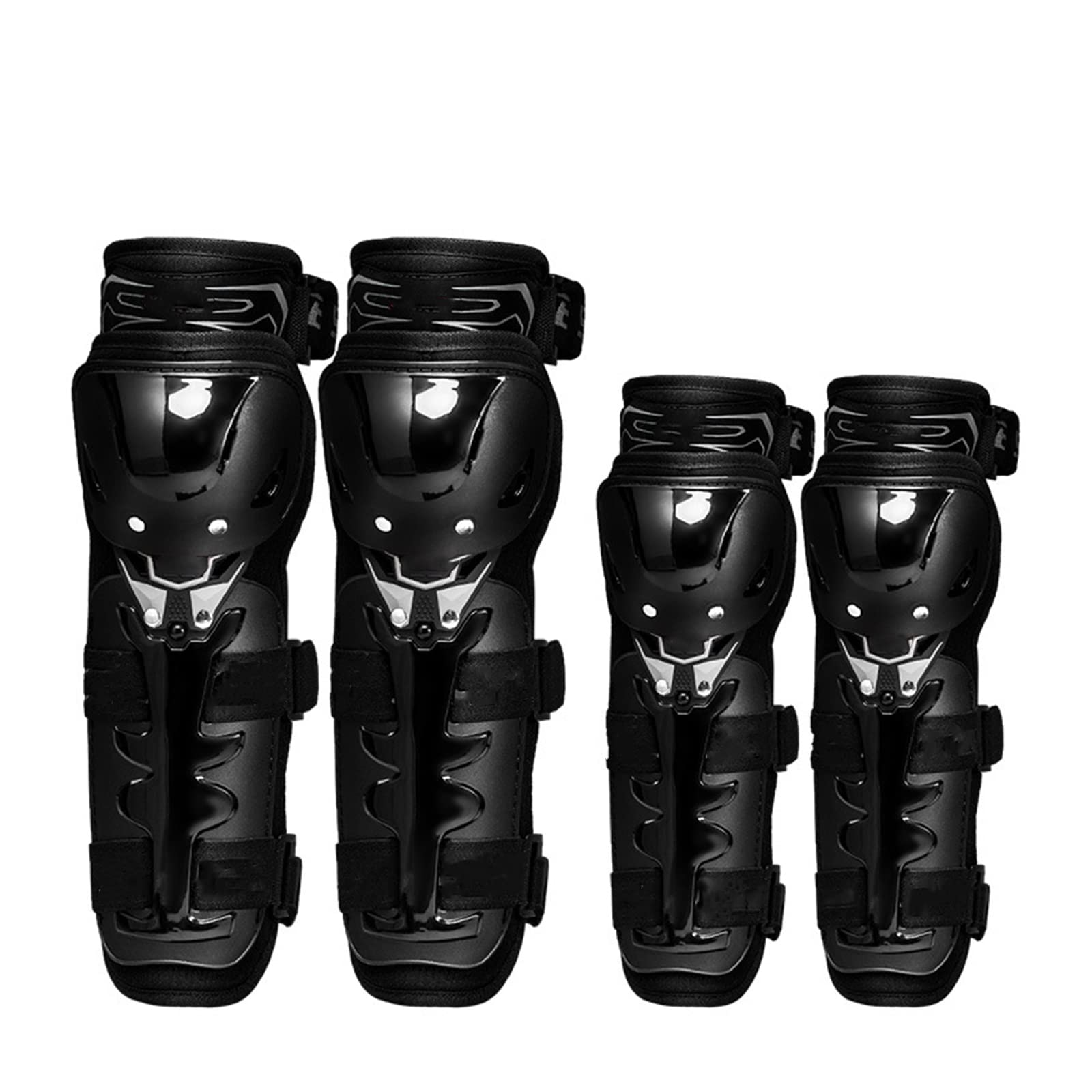 WHYUNM26 Motocross Knee and Elbow Pads Carbon Fiber Racing Adjustable Breathable Warm Knee and Shin Protective Guard Gear