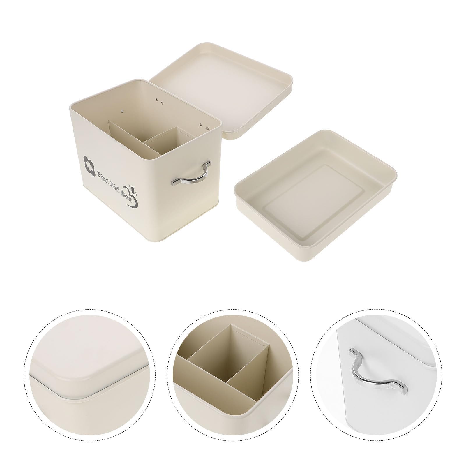 Beaupretty Caja Botiquín de Primeros Auxilios Pequeña, Diseño Multilayer y Acero Inoxidable, Almacenamiento Ligero para Uso en Casa y Actividades al Aire Libre