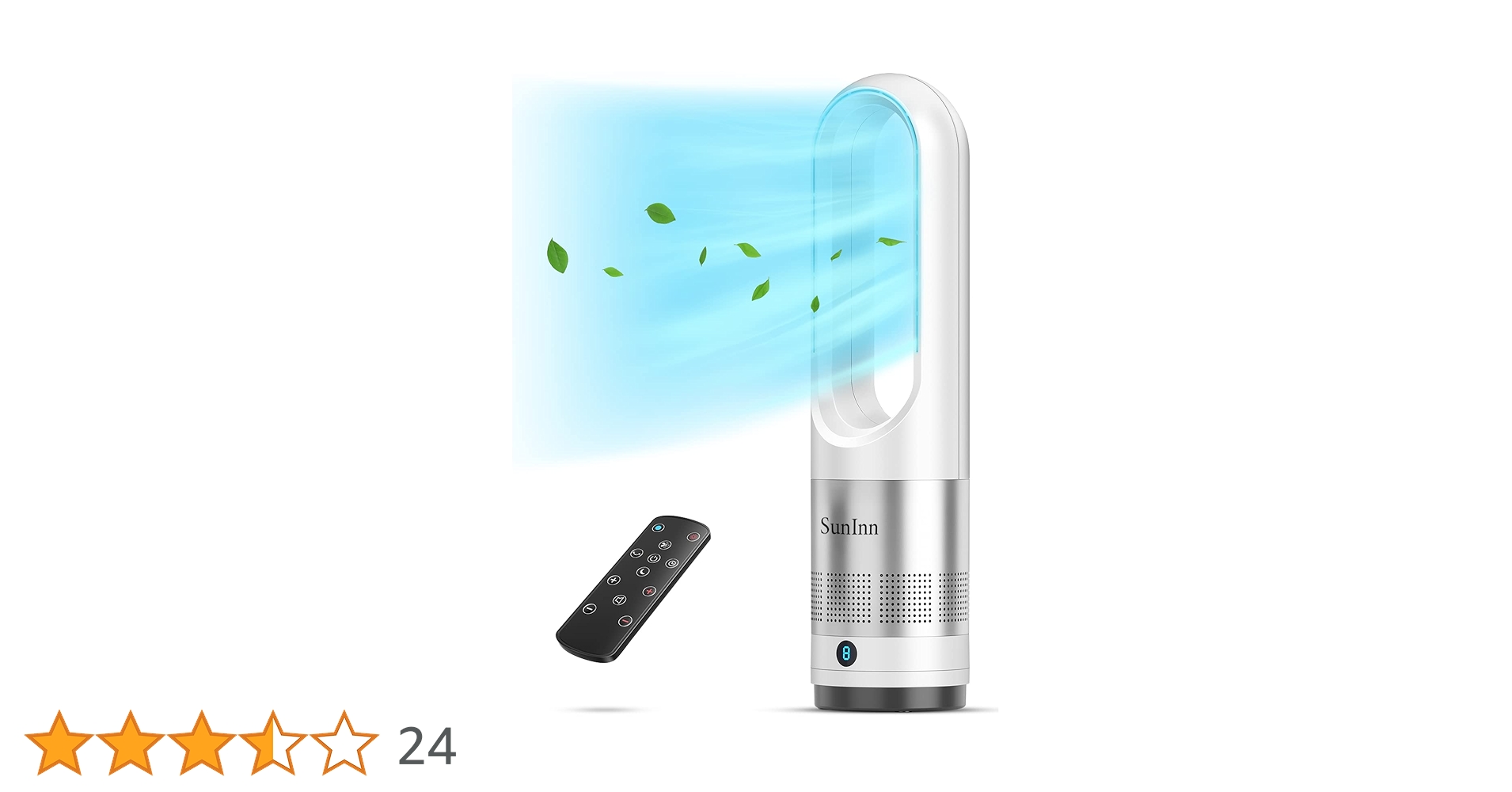 Amazon | SunInn 扇風機 タワーファン スリム 冷暖両用 8段階
