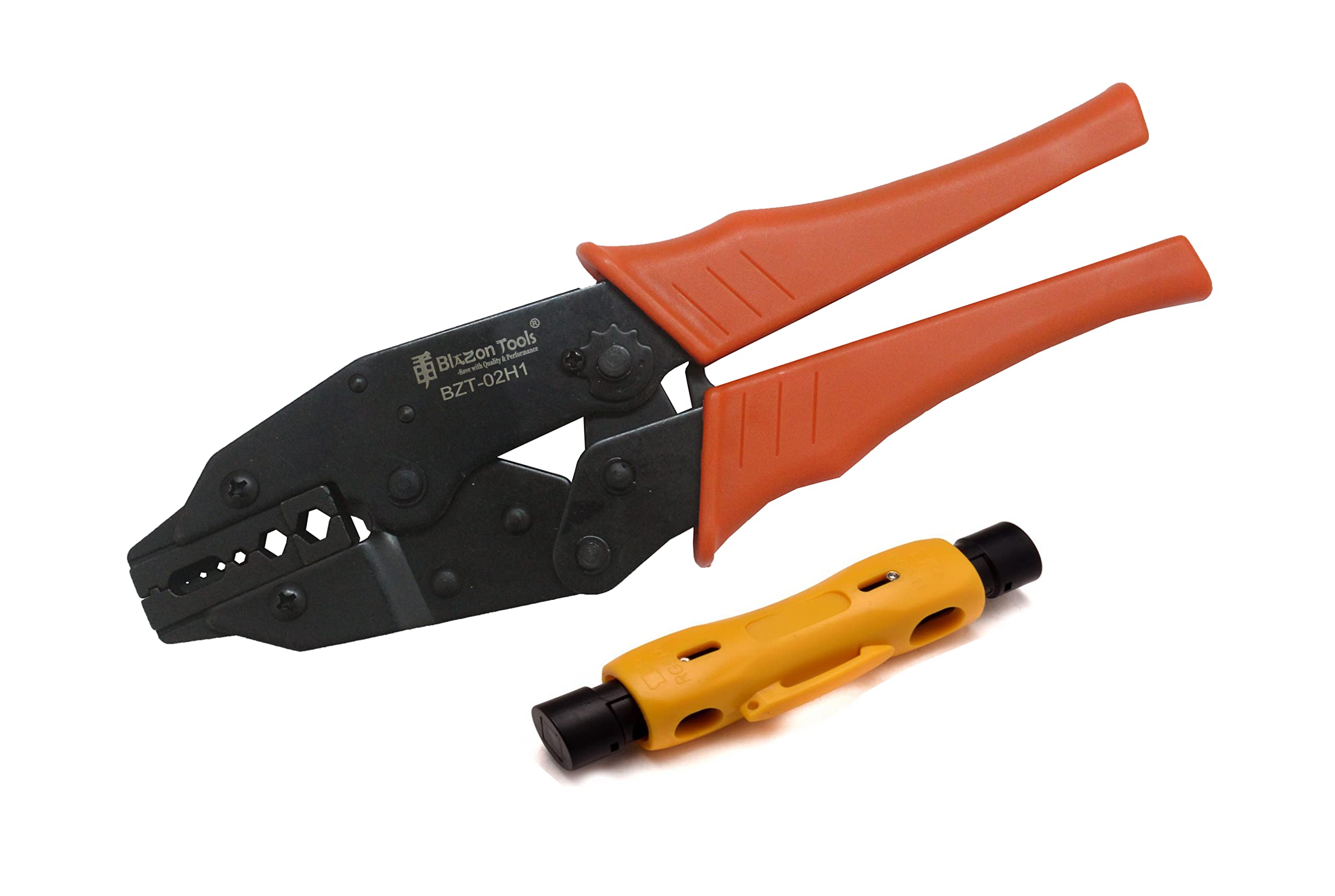 Blazon Tools BZT-02H1 Hex Bnc Crimping tool 9" RG6 RG58 RG59 RG62 Hexagonal crimper BZT-323 RG6 Coaxial Cable wire stripper (B0B4JQD51N) Amazon Price History, Amazon Price Tracker