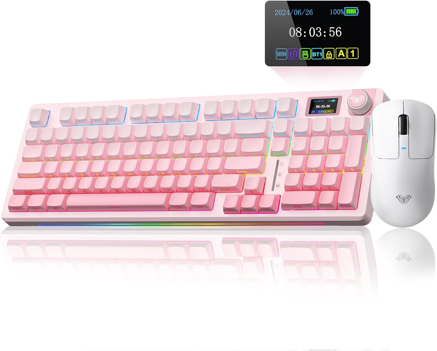 AULA Wireless Keyboard and Mouse Combo, S98 Pro Mechanical Keyboard SC680 Wireless Mouse