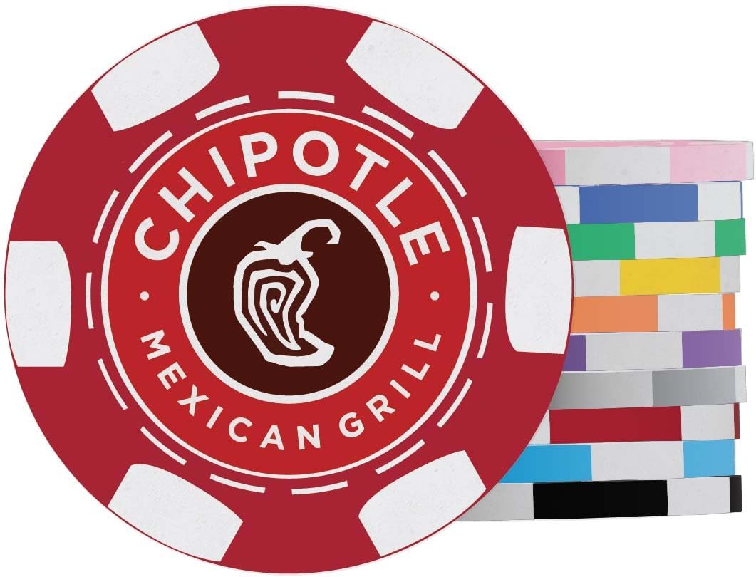 6 Stripe Custom Poker Chips, Personalized with Your Logo, Text, or Artwork - 100 Qty.