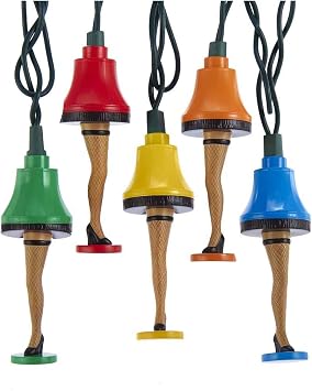 Kurt Adler UL 10 Christmas Story Multicolored Leg Lamp Set Lights, 11.5ft,CS9191