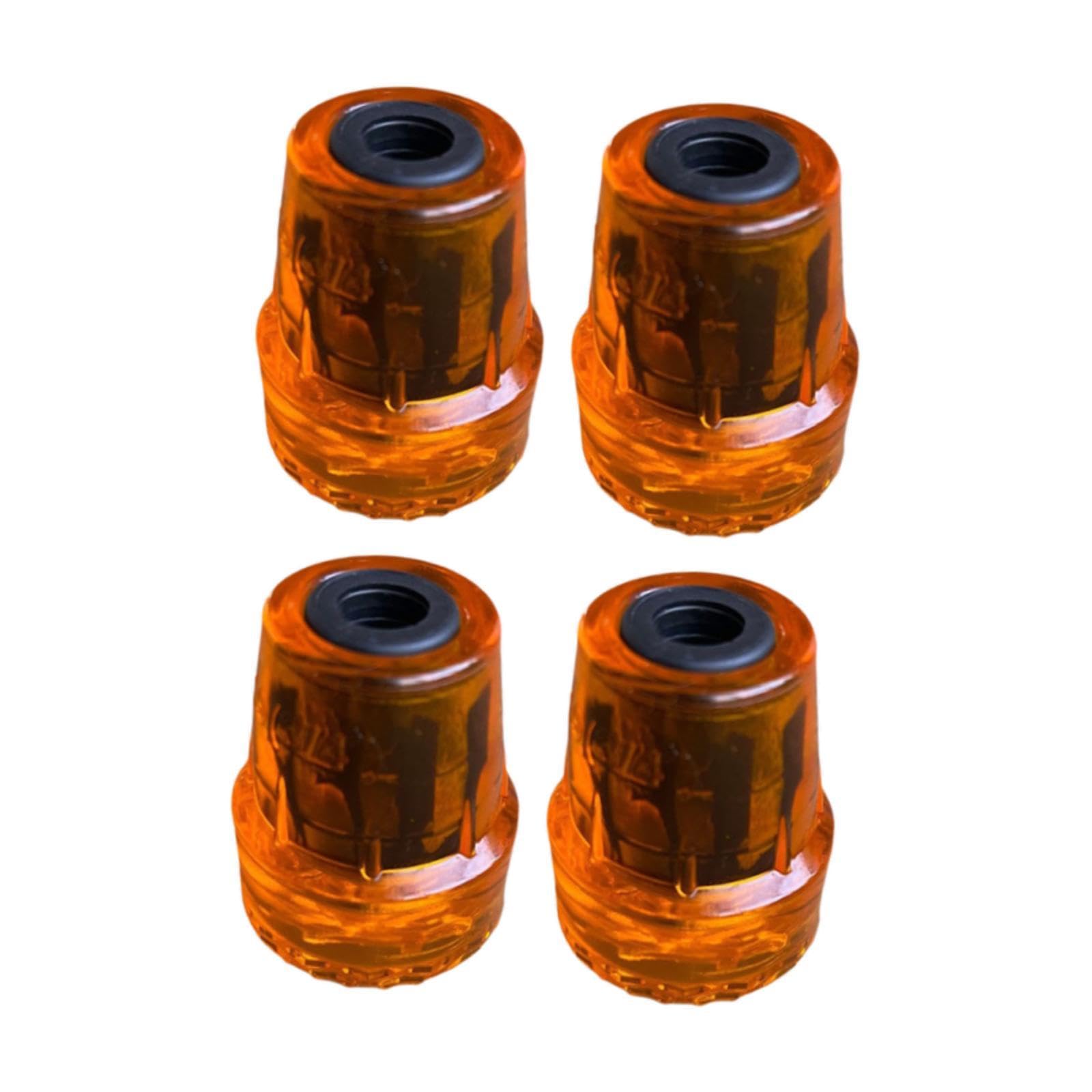 jojomis 4Pcs Hiking Pole Tips Wear Resistant Shock Absorbing Replacement Feet Protectors for 11/12mm Trekking Poles- Yellow