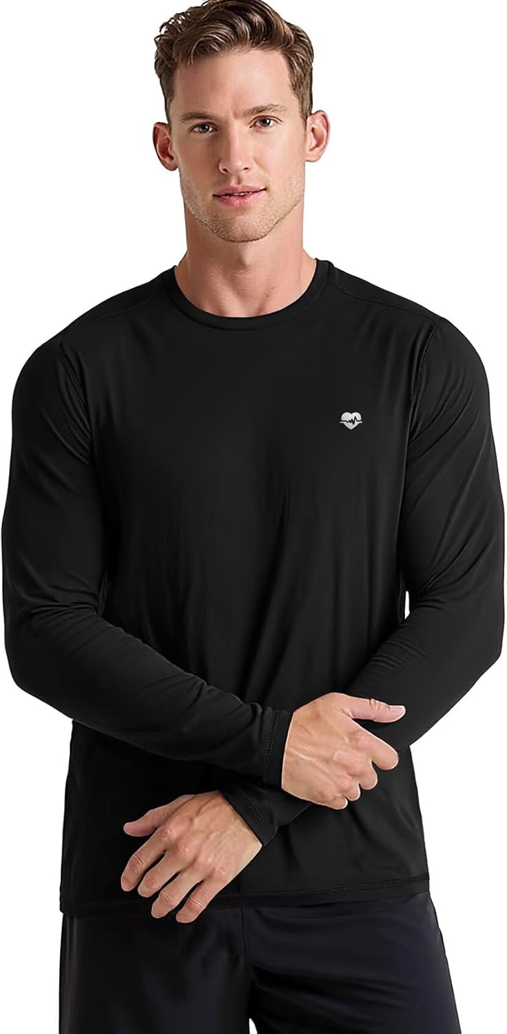 Zengjo Mens Baselayer Shirt Long Sleeve Athletic Running T Shirts Lightweight Undershirt - Image 4