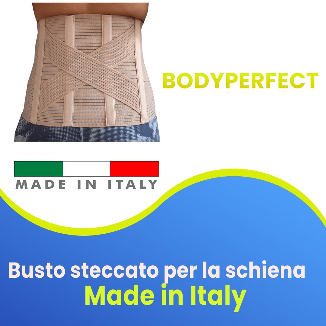 Busto Ortopedico Unisex Schiena Lombare Fascia Correttore Posturale 6 Stecche Cintura Uomo e Donna