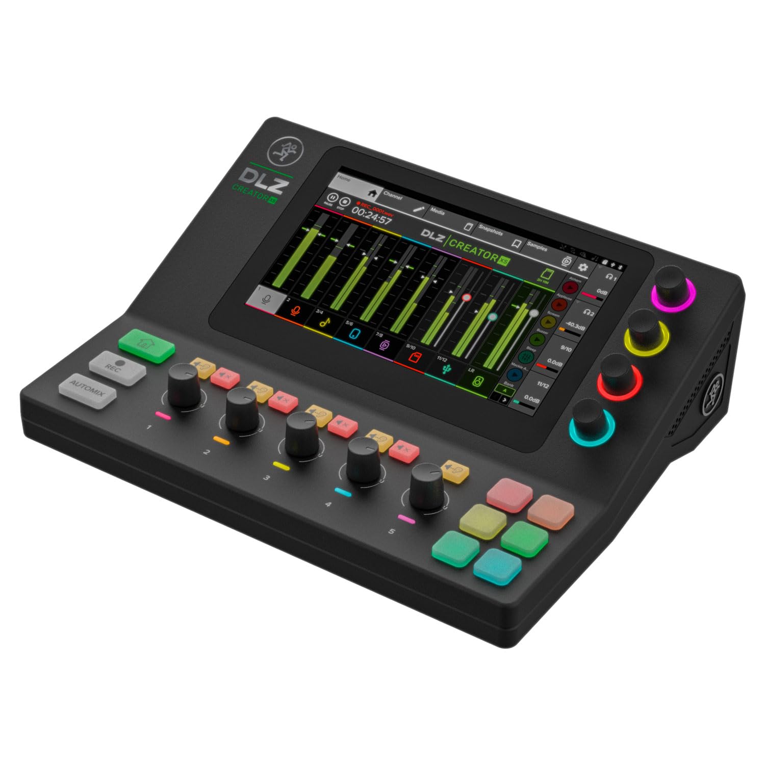 Mackie DLZ Creator XS Digitaler Mixer Mischpult für Podcasting und Streaming mit Speicherkarte