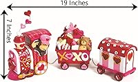 Vista 2 de Juego de 3 piezas de tren Love Express de San Valentín, decoración del hogar y centros de mesa para el día de San Valentín
