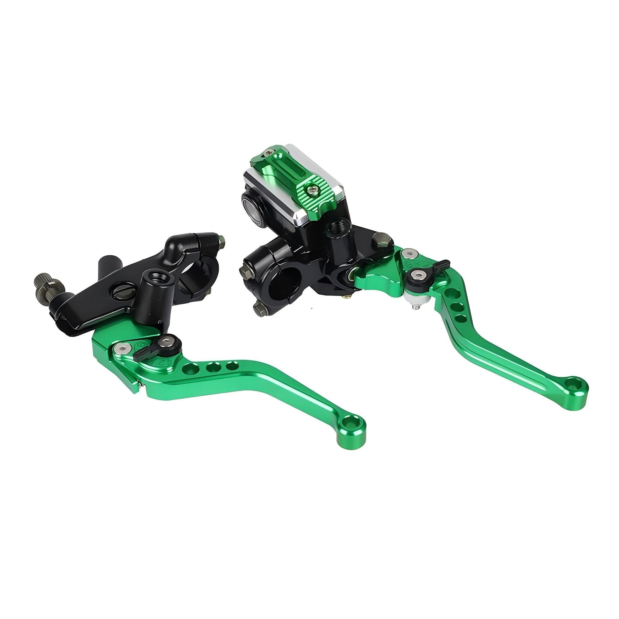 Levier d'embrayage et de frein moto vert pour guidon de 22mm