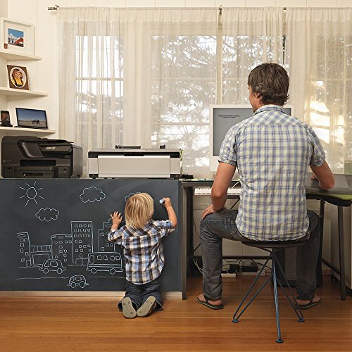 UnityStar Chalk Paper, 17.7" X 78.7" Adhesive Chalkboard Contact Paper Removable Wall Decal Stickers with 1 Liquid Chalk Marker & 5 Colors Chalks for Home Office School Blackboard Restaurant Menu by UnityStar - Image 2