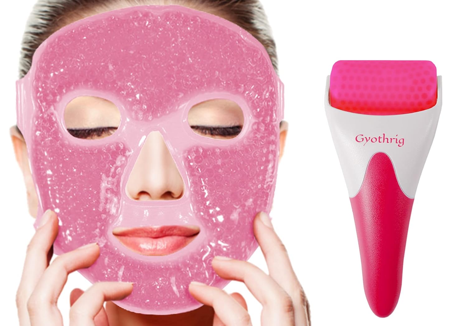 Face Jade Gua Sha Roller – Ice Gel Eye Ficial Mask Cold Reusable Therapy Tool Massage for Women Cooling Anti Wrinkle Skin Care Set Puffiness Migraine Pain Relief Minor Injury Body Muscle Gift Relaxing : Beauty & Personal Care