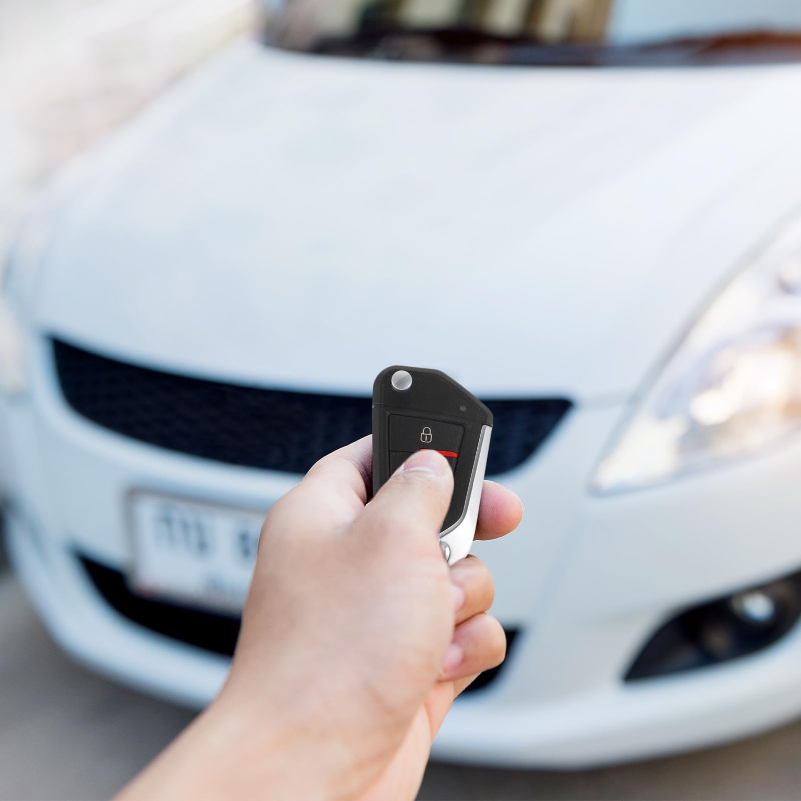 CHILDWEET Kit Serratura Porta Auto Allarme Antifurto Sonoro e Avviamento Remoto, Meccanismo di Chiusura Centralizzata Keyless per Veicoli, Controllo Sicuro Accesso senza Chiave per Uso