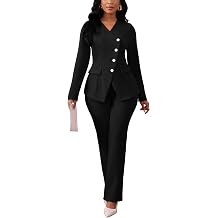 Mintsnow Pant Suits for Women Dressy Long Sleeve Blazer Pants Sets for Work