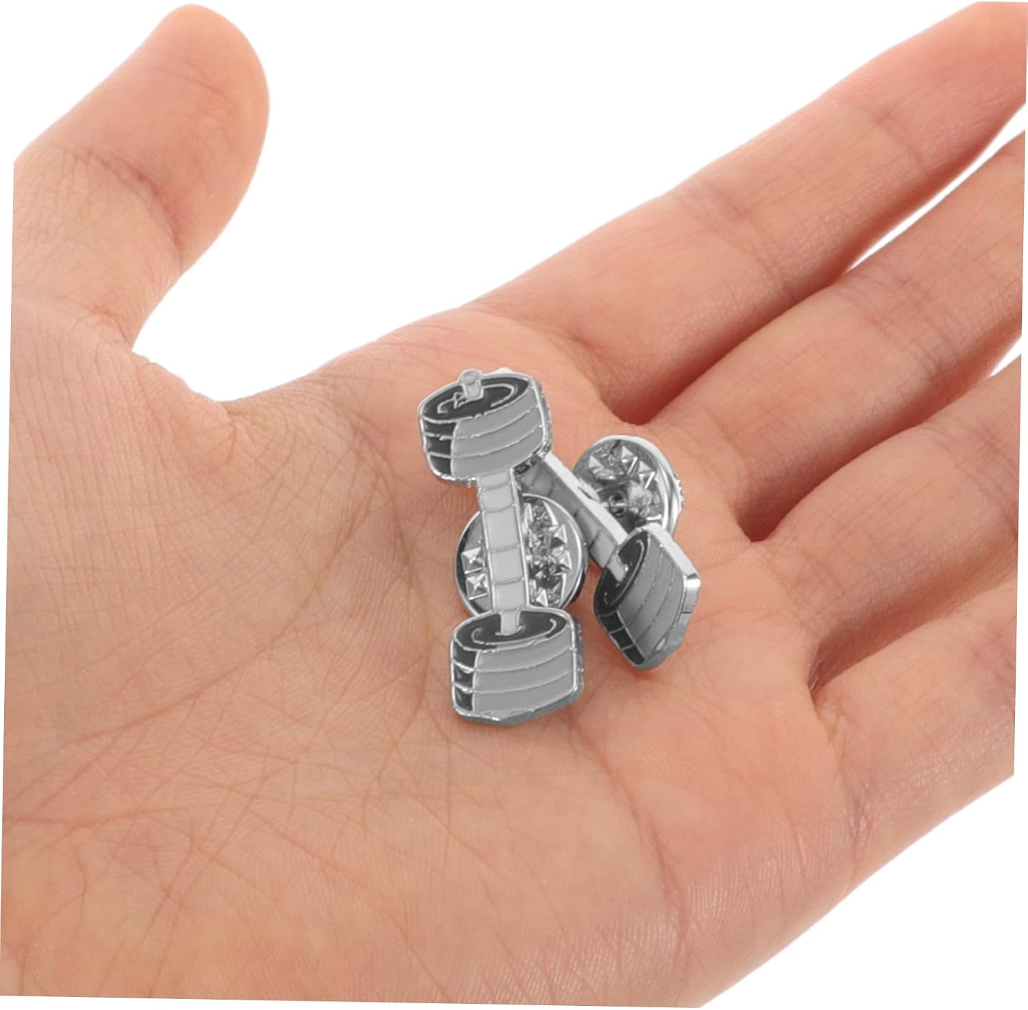 BESTYASH 2pcs Zinc Alloy Dumbbell Shape Brooch Cartoon Pin for Girls Lapel Pin Fun Backpack Decorations