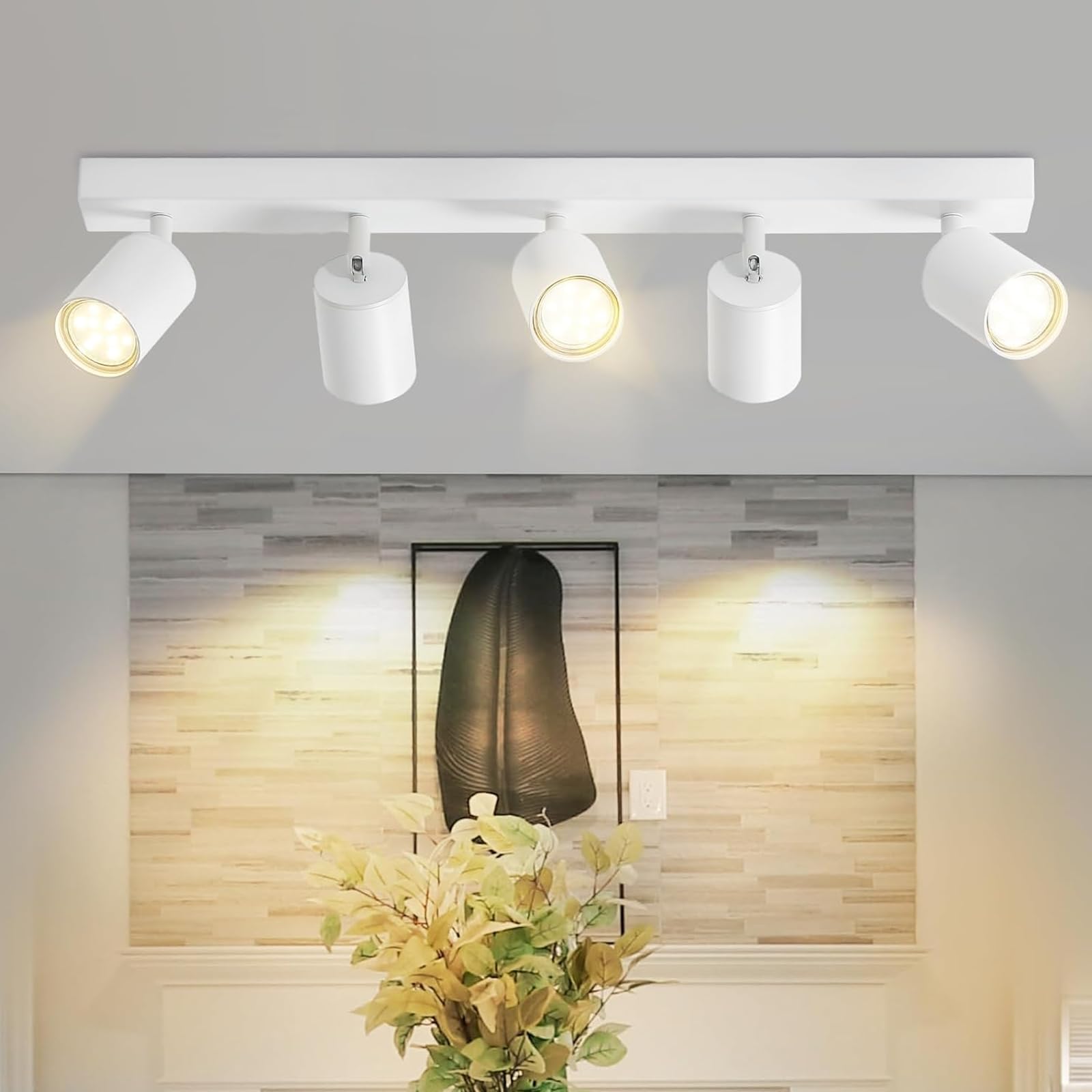 Homefire LED Deckenlampe 6 Flammig Deckenstrahler - 350° Schwenkbar Strahler GU10 Deckenleuchte Weiß flurlampe Spots Innen Deckenspot für Wohnzimmer Küche Schlafzimmer Ohne Leuchtmittel
