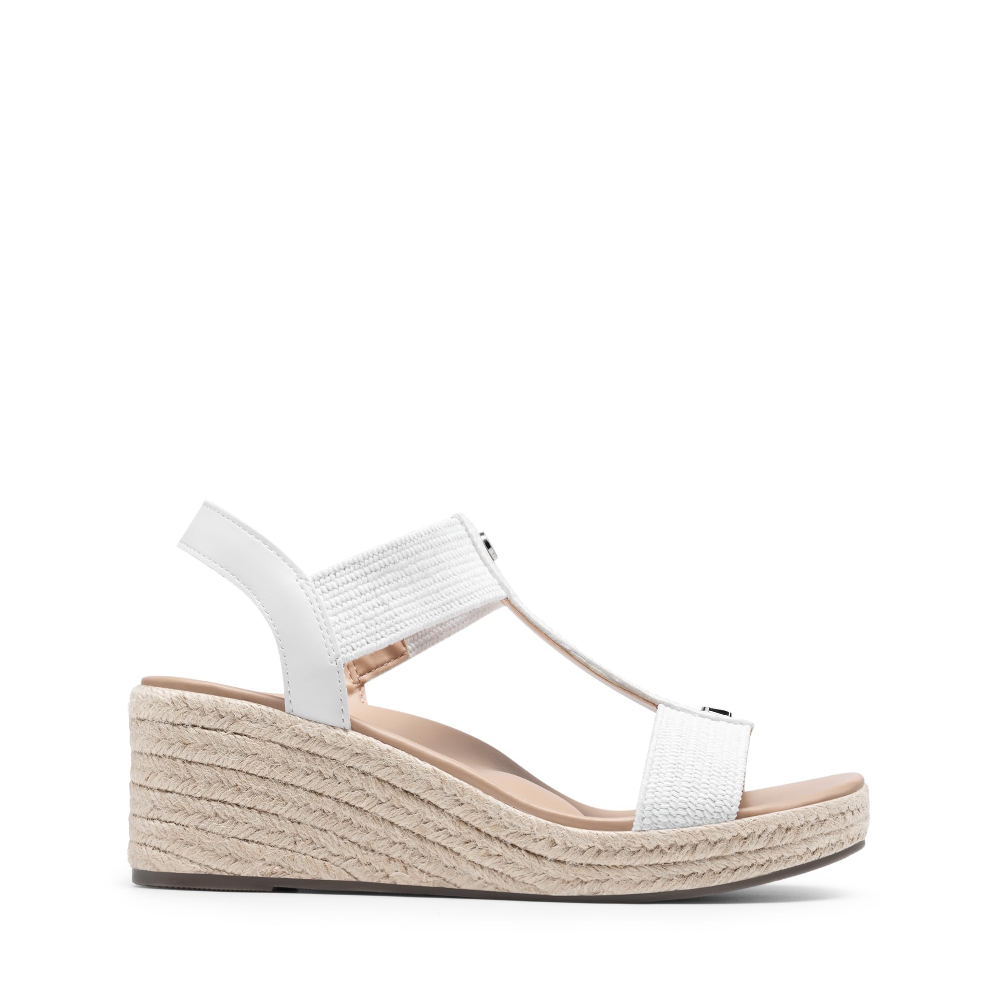 DREAM PAIRS Sandales Compensées Femme Espadrilles Confortables avec Soutien de la Voûte Plantaire, Semelle Amortissante, Bride Élastique, Style Décontracté Vacances Été