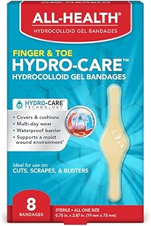 All Health Smart-Heal Hydrocolloid Gel Bandages, Fingers & Toes, 8 ct