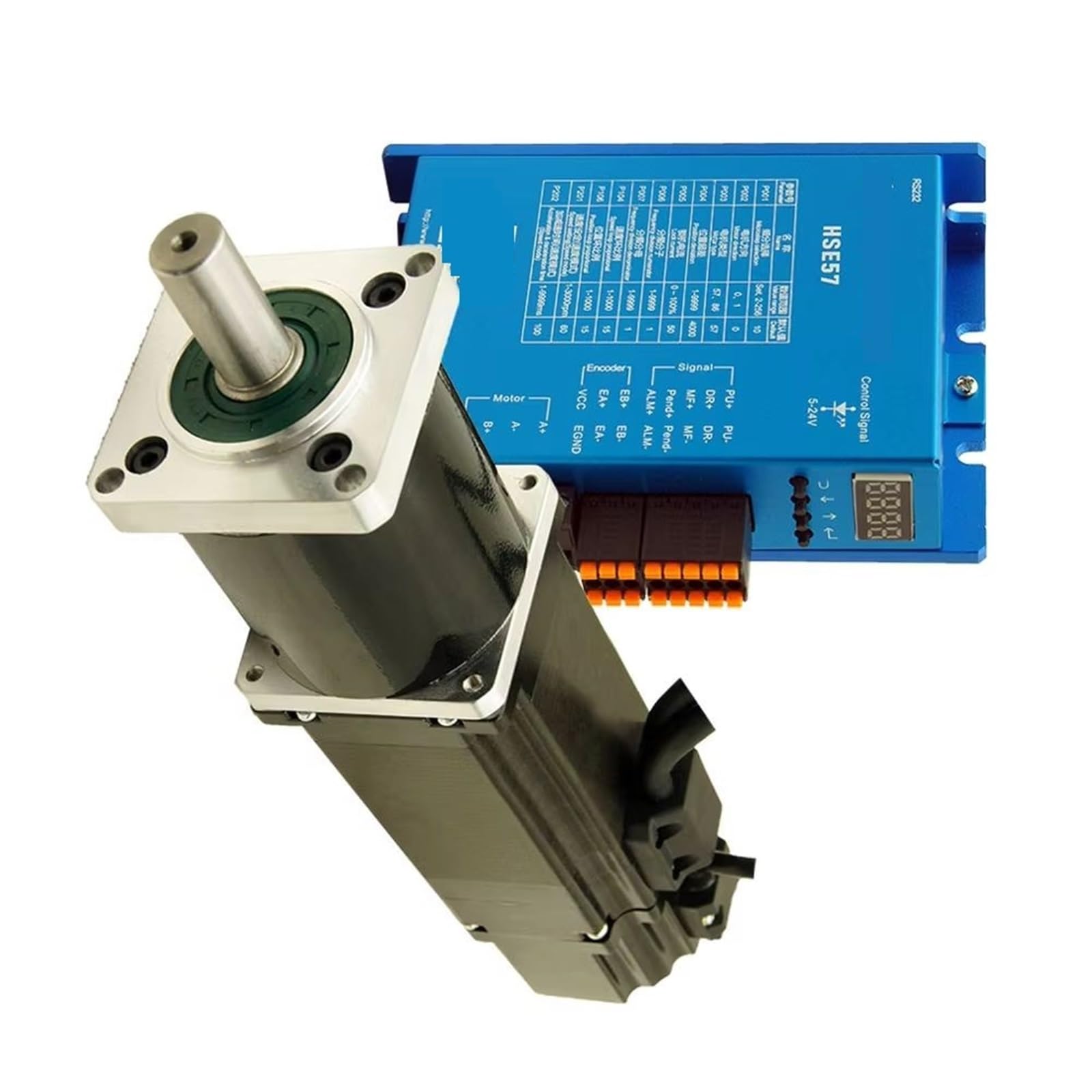 Nema24 3Nm Schrittmotor & Closed Loop Driver Kit with Planetary Brake Reducer Servo 60HSEPGB84+HSE57(Ratio 4 to 1)
